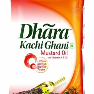 Dhara Kachi Ghani Mustard Oil 1 L Pouch